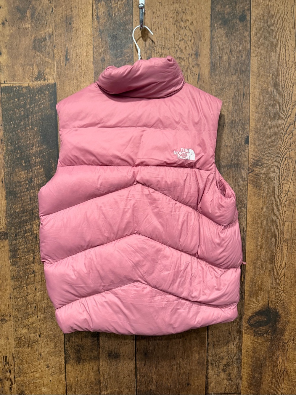 The North Face Women's palomar 500 fill Pink Down Vest medium *logo* - Picture 3 of 7